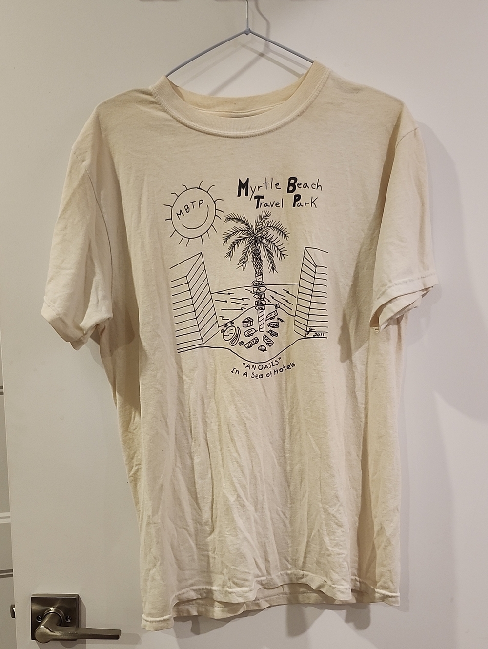 P2P 20" Cream Myrtle Beach Travel Park Graphic Tee